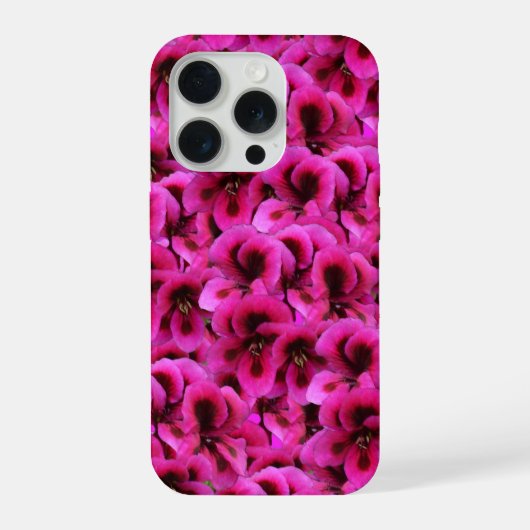 "Beauté audacieuse : Fleurs de géranium magenta se (Verso)