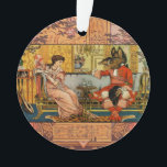 Beauté Beast Classic Fairy Tale Caractères<br><div class="desc">Beauté et la Beast Classic Fairy Tale - Cette image colorée est basée sur l'illustration d'un livre antique Beauty and the Beast de Walter Crane,  publiée en 1874. La beauté et la bête se font face à l'élégante table à manger.</div>