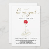 Beauté & Bête Invitation Anniversaire (Devant / Derrière)