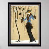 "Beauté & Bruant" Barbier Déco Imprimer 12 x 16 (Devant)