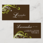 Beauté Carte de visite Moderne Swirl Nail Salon Ve (Devant / Derrière)