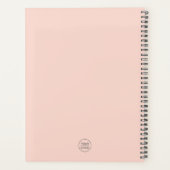 Beauté chic or heure rose Logo Business Planner (Dos)