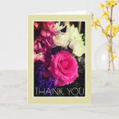 Beauté classique ! Carte de remerciements spécial (Fleur jaune)