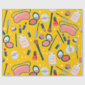 Beauté cosmétique motif or emballage cadeau (Plat)