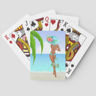 Beauté de bain cartes de jeu
