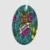 Beauté de Coussin de Jet avec des Fleurs (devant)