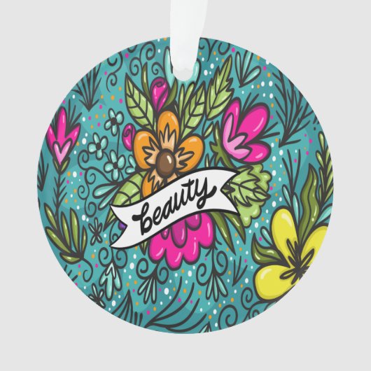 Beauté de Coussin de Jet avec des Fleurs (devant)