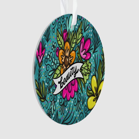 Beauté de l'oreiller avec fleurs (devant)