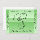 Beauté de remplissage : Sage Line Art Carte blanch (Devant / Derrière)