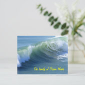 Beauté des vagues océaniques Carte postale (Debout devant)