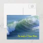 Beauté des vagues océaniques Carte postale (Devant / Derrière)
