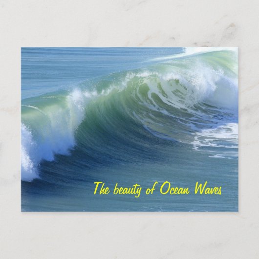 Beauté des vagues océaniques Carte postale (Devant)