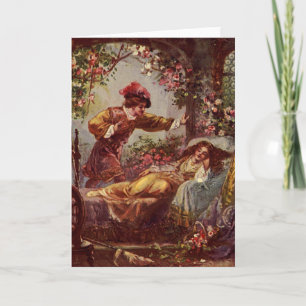Beauté dormante et carte de voeux Prince