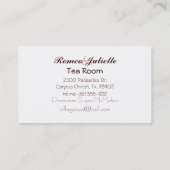 Beauté dormante Romeo Juliet Carte de visite (Dos)