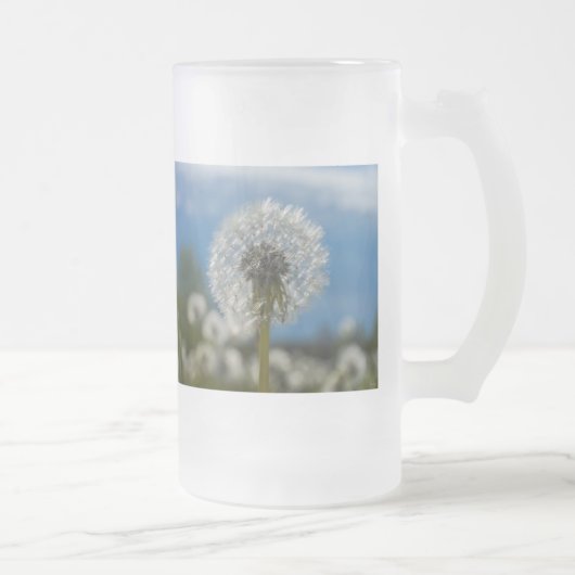 Beauté D'Un Dandelion Frosted Verre Beer Mug (Droit)