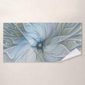 Beauté Élégante Art Abstrait Moderne Fleur Fractal (Serviette de bain)