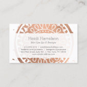 Beauté élégante Mandala Logo Rose Gold Rendez-vous (Dos)