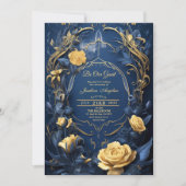 Beauté et la Bête Or Rose Sweet 16 Invitation (Devant)