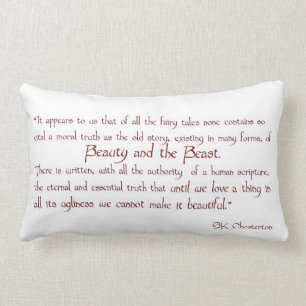 Beauté et le coussin de citation de bête