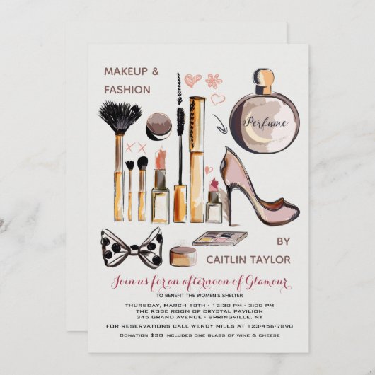 Beauté et style Invitation (Devant / Derrière)