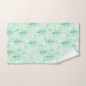 Beauté face Motif botanique Mint Green (Serviette à main)