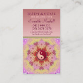Beauté féminine YinYang Carte de visite holistique (Dos)