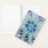 Beauté florale Abstrait Moderne Fleur Bleue Pastel (Devant avec enveloppe)