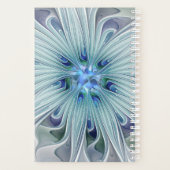 Beauté florale Abstrait Moderne Fleur Bleue Pastel (Dos)
