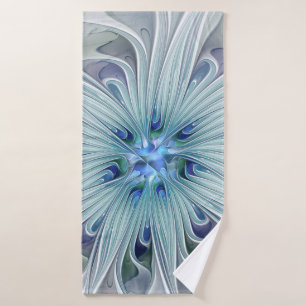 Beauté florale Abstrait Moderne Fleur Pastel Bleu