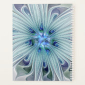 Beauté florale Abstrait Moderne Fleur Pastel Bleu (Dos)