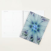 Beauté florale Abstrait Moderne Fleur Pastel Bleu (Devant avec enveloppe)