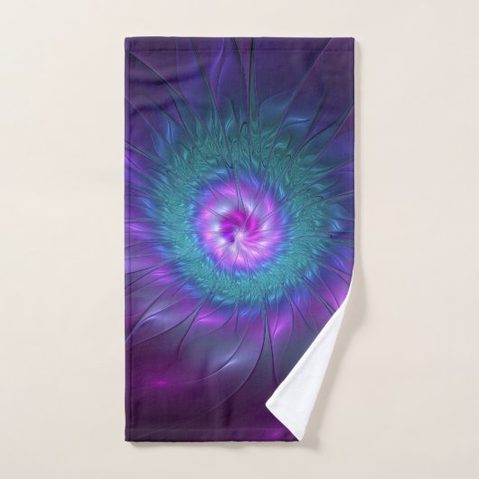 Beauté florale Abstraite Fleur d'art fractionnée c (Serviette à main)