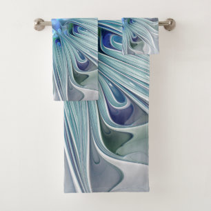 Beauté florale Abstraite moderne Blue Pastel Flowe