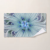 Beauté florale Abstraite moderne Blue Pastel Flowe (Serviette à main)
