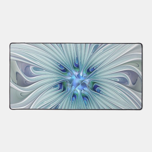 Beauté florale Abstraite moderne Blue Pastel Flowe (Recto)