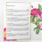 Beauté Florales Lash Extensions Brochure blanche (Intérieur en premier)