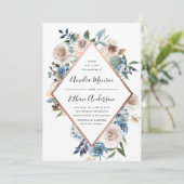 Beauté florissante Faire-part de mariage de cadre  (Debout devant)