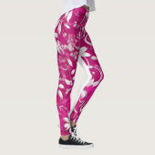 "Beauté florissante : Leggings floraux roses Fuchs (Droite)