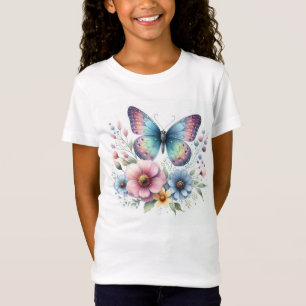 Beauté florissante : T-shirt Fleurs et papillons