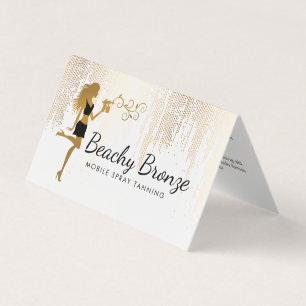 Beauté Girl Or Bronze Pluie Motif Spray Tanning