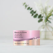 Beauté Glitzy Rose or Tone Carte de visite (Debout devant)