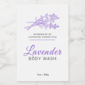 Beauté lavage étiquette lavande logo ou personnali (Étiquettes simples)