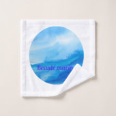 Beauté marine vague (Gant de toilette)