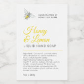 Beauté miel abeille jaune liquide étiquette de sav (Étiquettes simples)