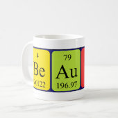 Beauté périodique nom de table mug (Devant gauche)