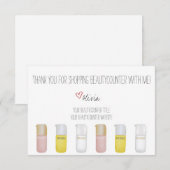 Beauté personnelle Carte de remerciements dessinée (Devant / Derrière)