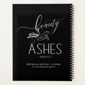 Beauté pour Ashes Christian Bible Verse Planner (Dos)