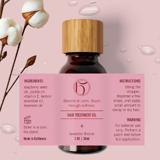 Beauté rose 1 OZ/30ml Bouteille Étiquette étanche