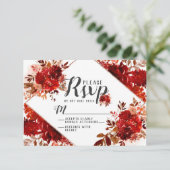 Beauté rustique Floral Diamond Wedding Réponse RSV (Debout devant)