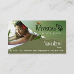 Beauté Salon Day Spa Massage Therapy Aromatherapi Visitekaartje